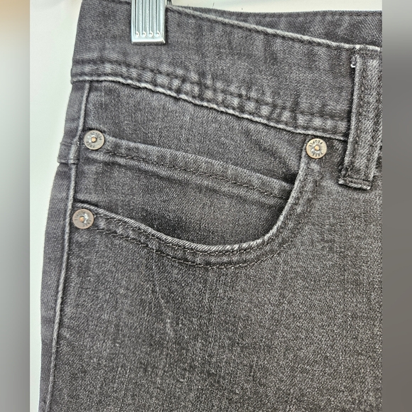 ✨️ Free People Jeans Destroyed Ankle Skinny Jeans Raw Black Color Size 29 - Picture 8 of 16